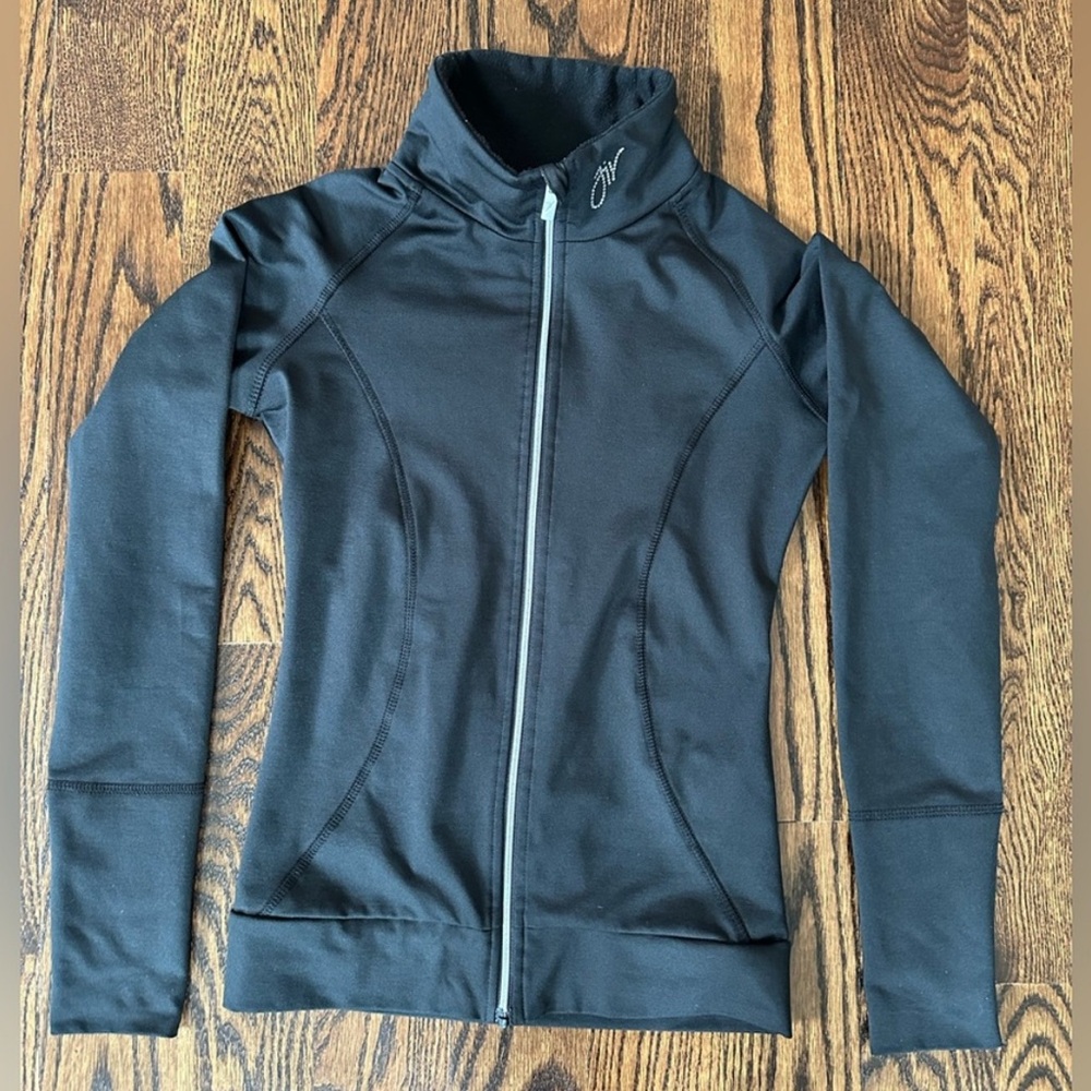JIV Sport black figure skating jacket - size 150 (approximately 11-12 US Girls)